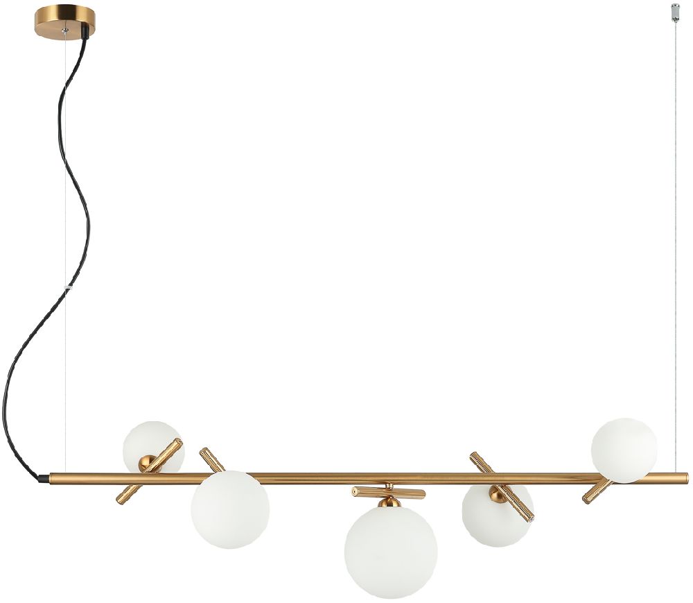 Darmowa Dostawa - Lampa wisząca 5x25 W mosiądz Italux Reverso PND56225BROW