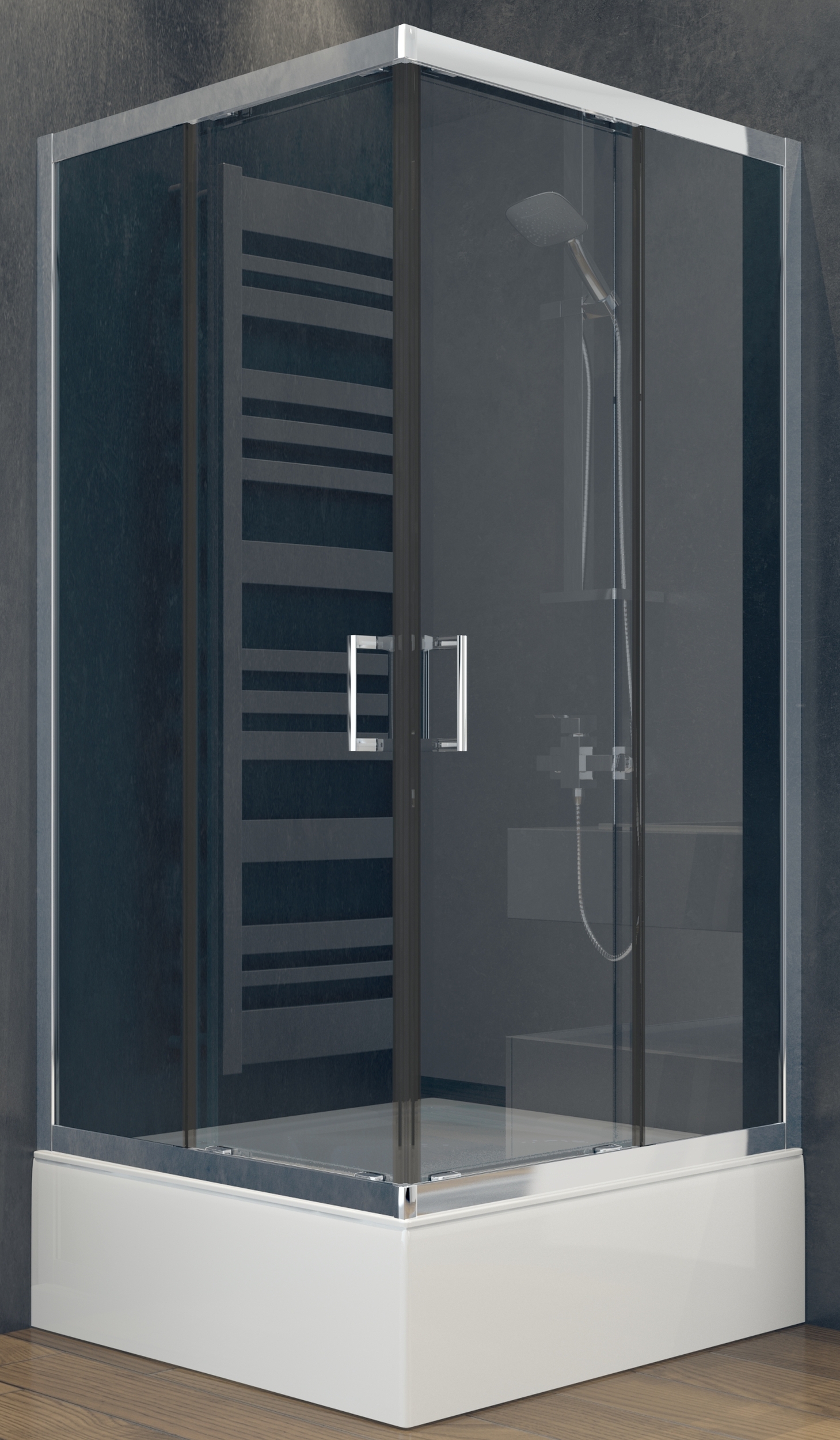 Darmowa Dostawa - Kabina prysznicowa kwadratowa 80x80 cm chrom Besco Modern 165 MK80165G