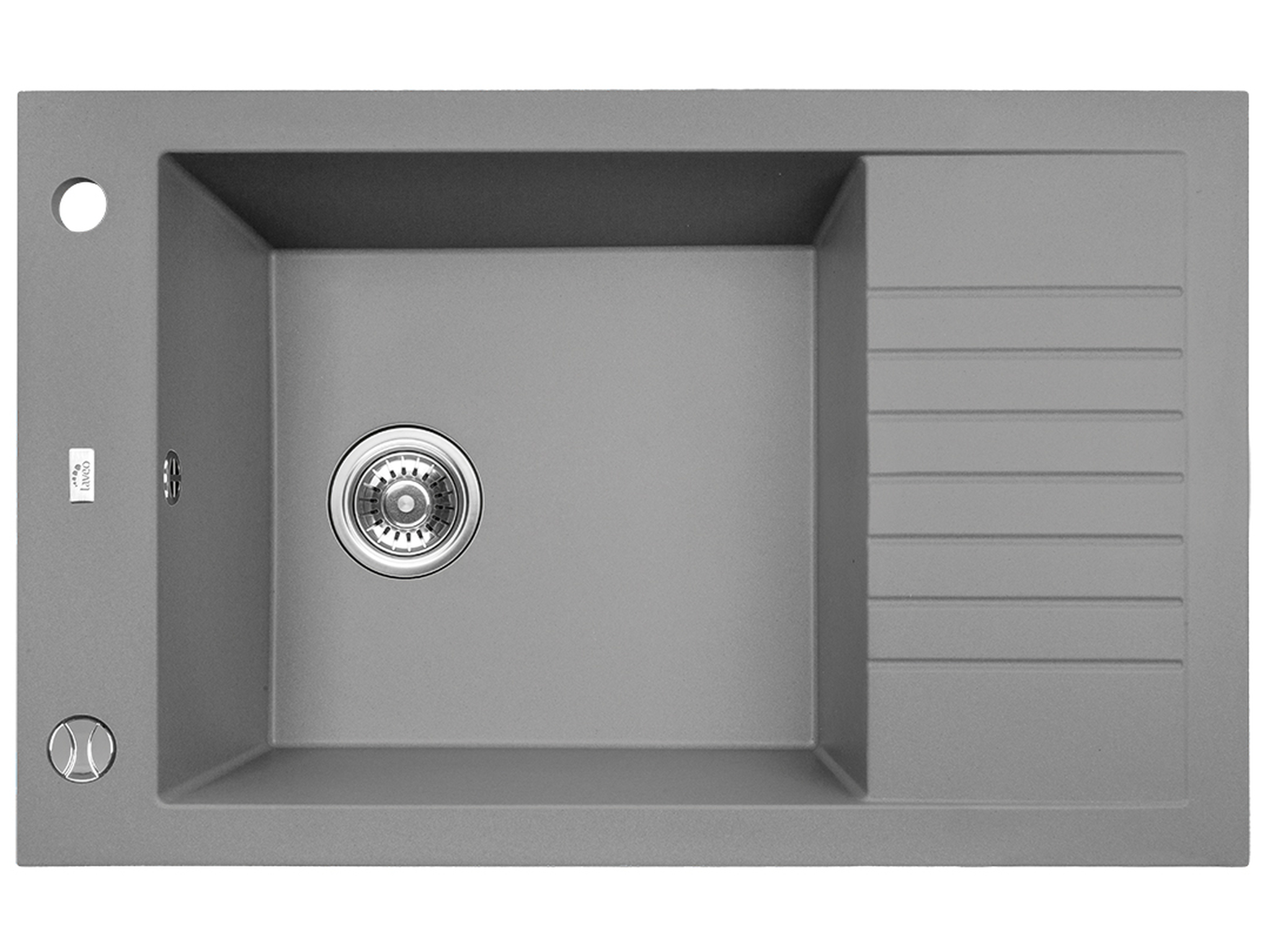 Darmowa Dostawa - Zlewozmywak granitowy 78x50 cm szary/grafitowy/onyx Laveo Pionier SBR513T