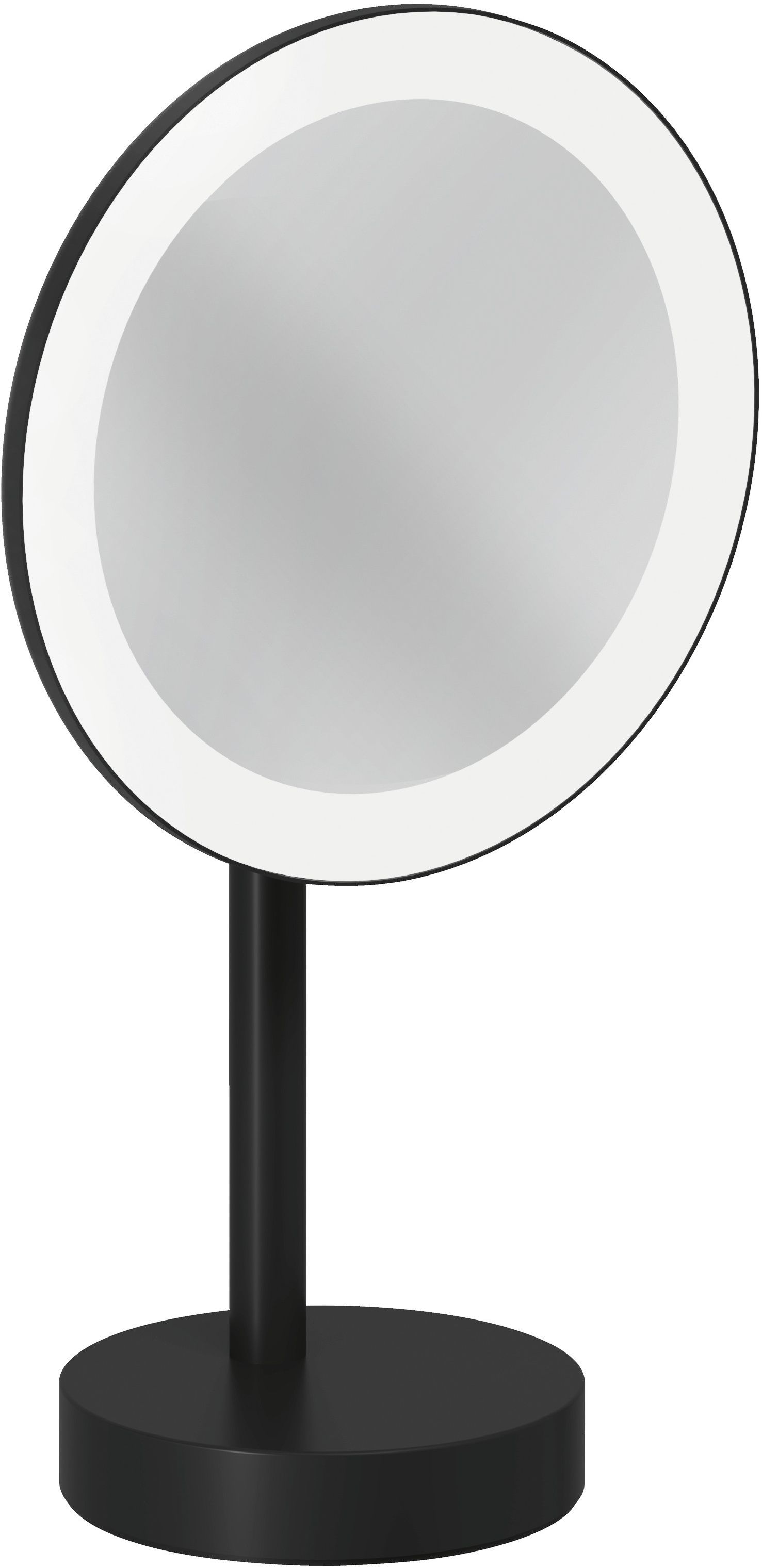 Darmowa Dostawa - Lusterko kosmetyczne 20.2x35.5 cm okrągłe z oświetleniem czarny Kludi Vela R 5899539F