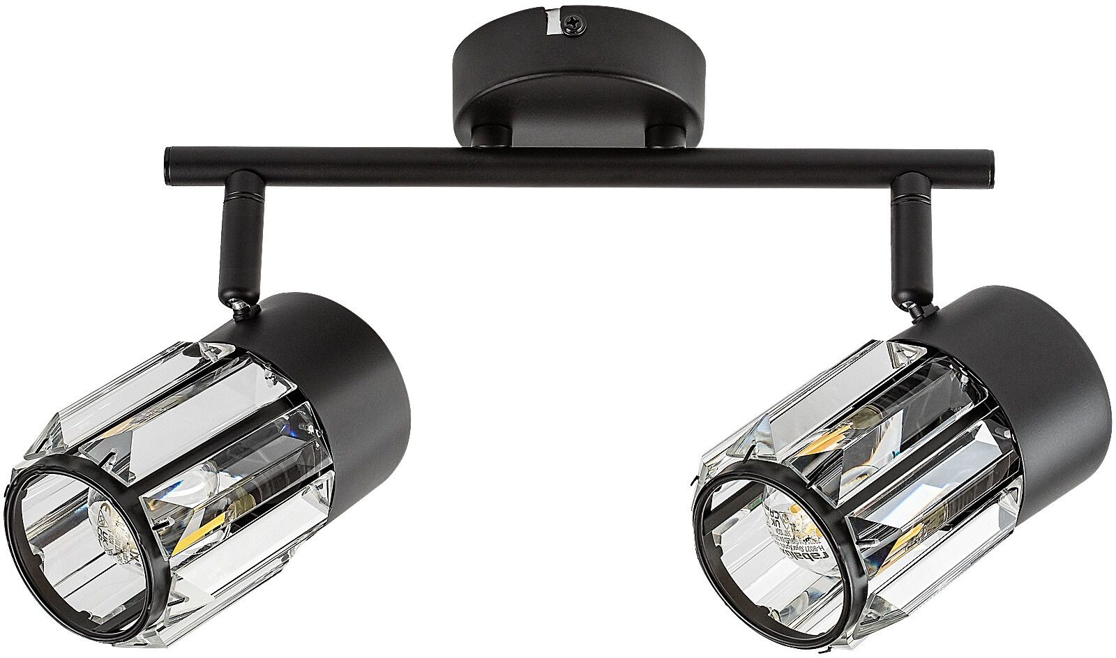 Darmowa Dostawa - Lampa podsufitowa 2x15 W czarna-przezroczysta Rabalux Venaro 73060