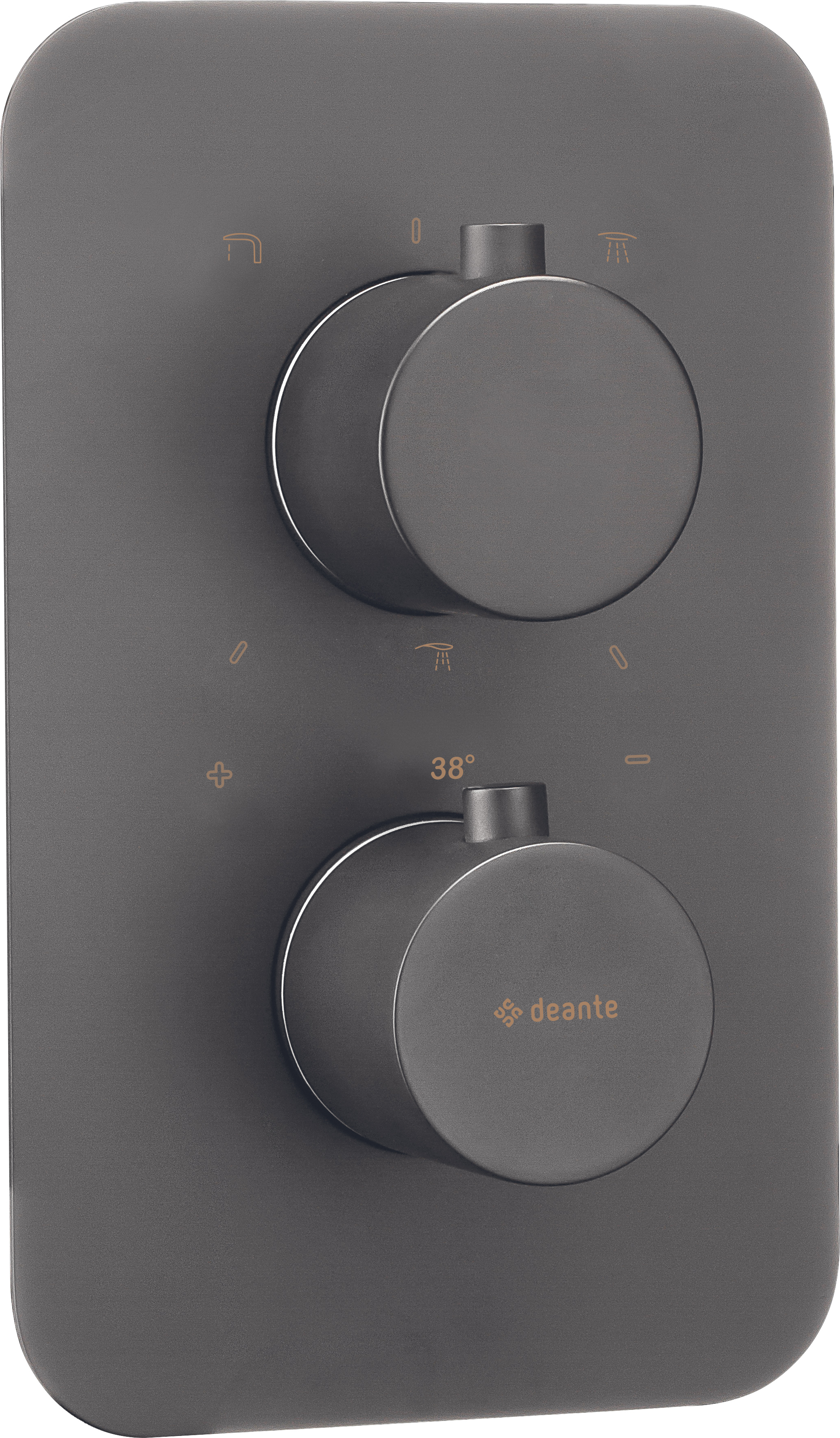 Darmowa Dostawa - Bateria wannowo-prysznicowa podtynkowa termostatyczna grafitowa Deante Box BXYDEBT