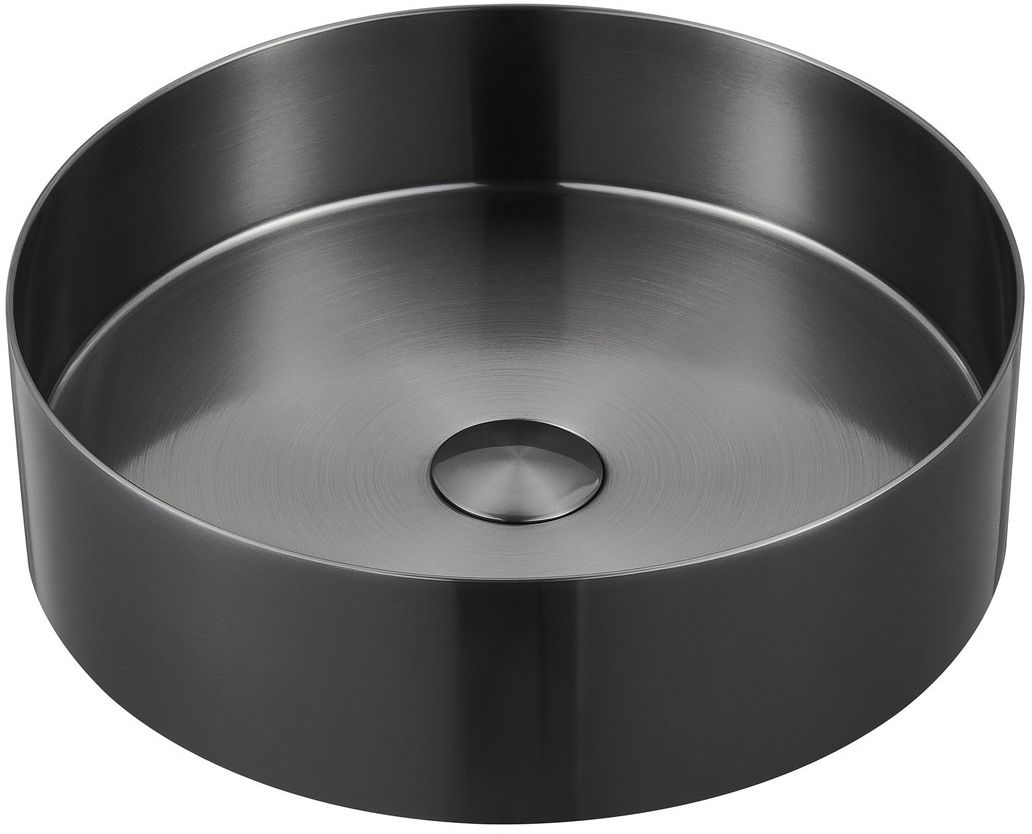 Darmowa Dostawa - Umywalka 38x38 cm okrągła nablatowa antracyt Sapho Aurum AU101