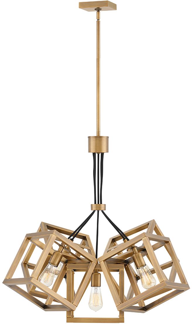 Darmowa Dostawa - Lampa wisząca 5x60 W brązowa Quintiesse Ensemble QNENSEMBLE5PBB