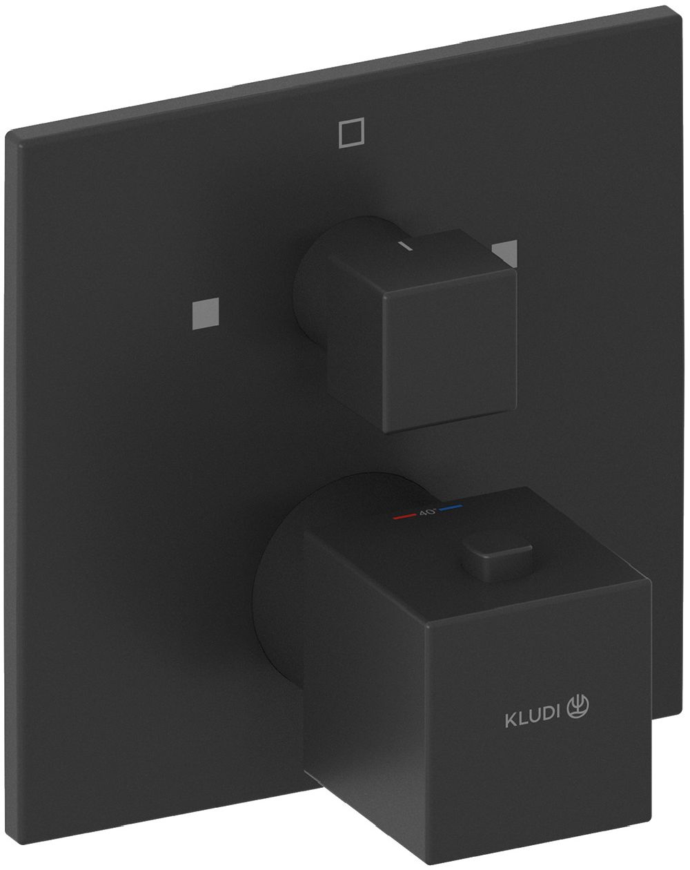 Darmowa Dostawa - Bateria wannowo-prysznicowa podtynkowa termostatyczna czarna Kludi Decus 548103975