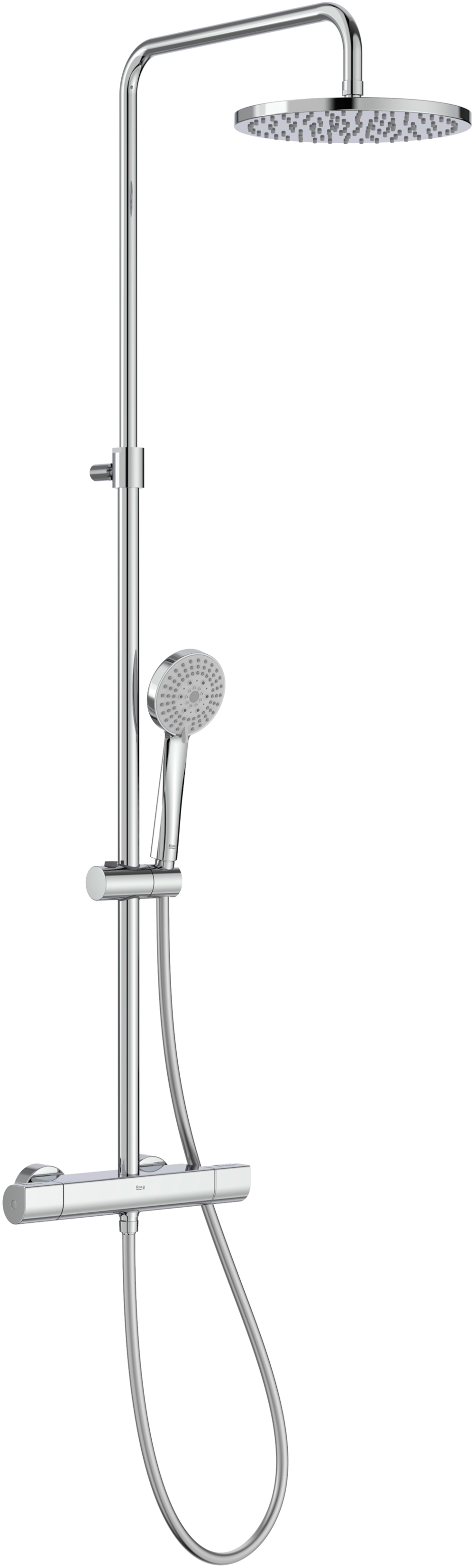 Darmowa Dostawa - Zestaw prysznicowy ścienny termostatyczny z deszczownicą chrom Roca Even-t Round A5A9A2EC00