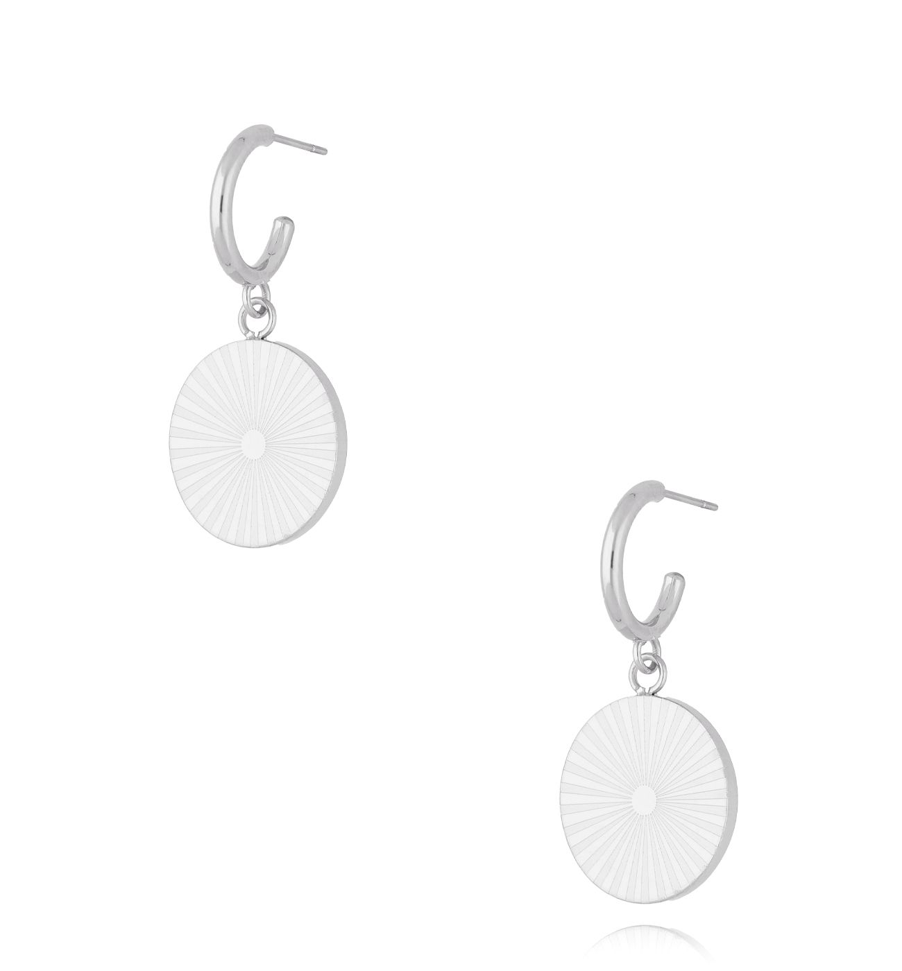 Kolczyki srebrne z zawieszką Hug - By Dziubeka