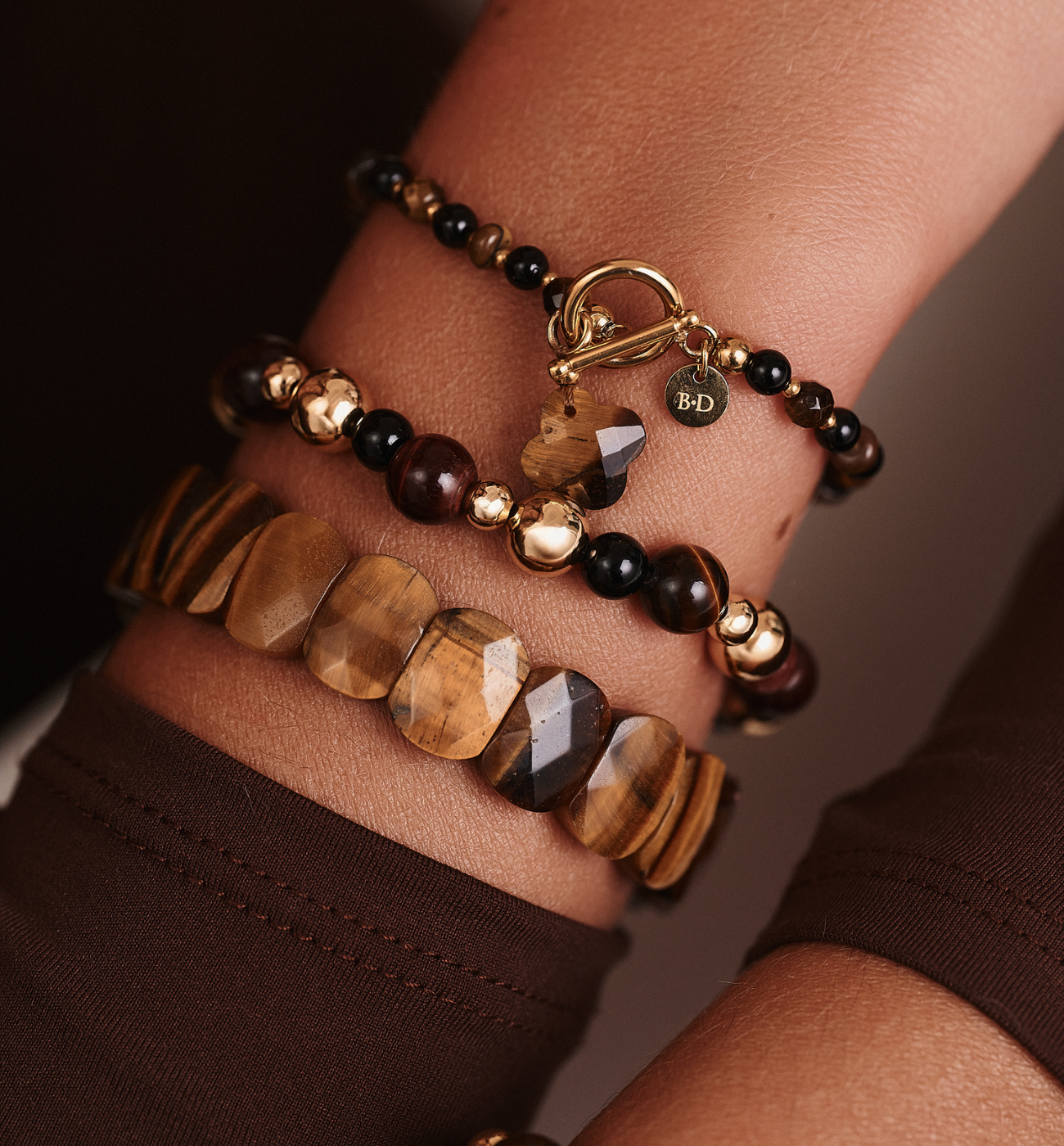 Zestaw bransoletek z kamieni naturalnych – Tygrysie Oko ZN0004 - By Dziubeka