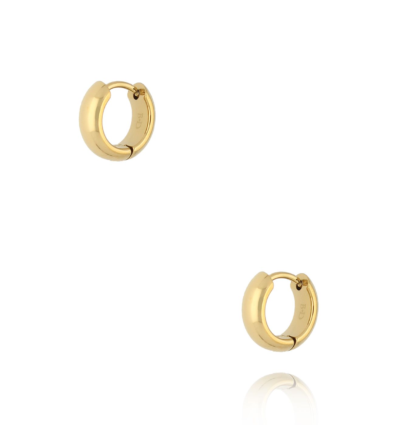 Kolczyki kółka złote małe - By Dziubeka