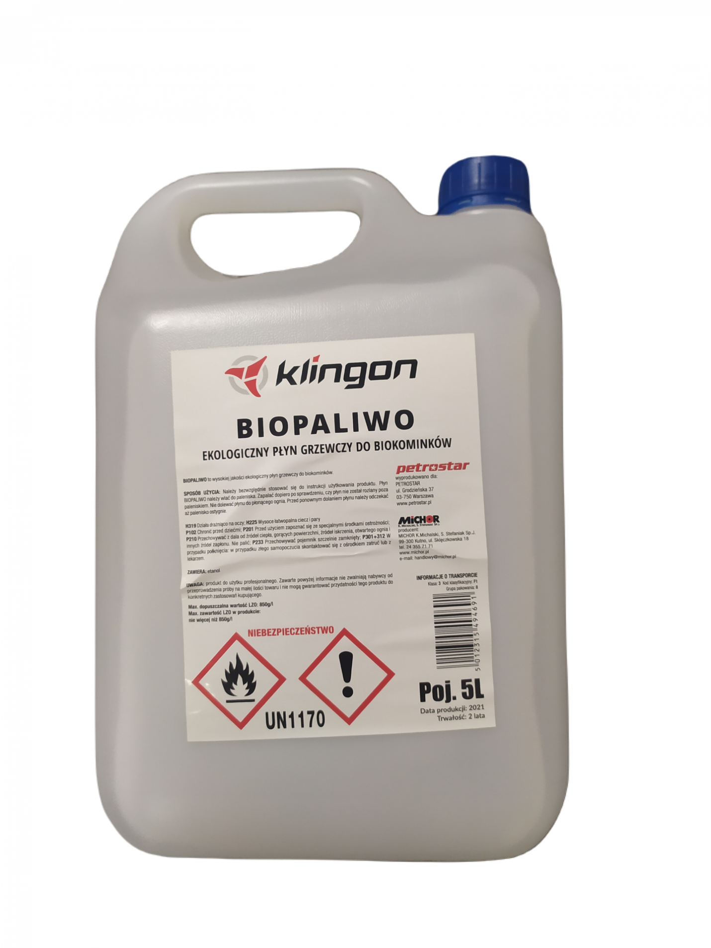 KLINGON BIOPALIWO DO BIOKOMINKÓW 5L - Petrostar
