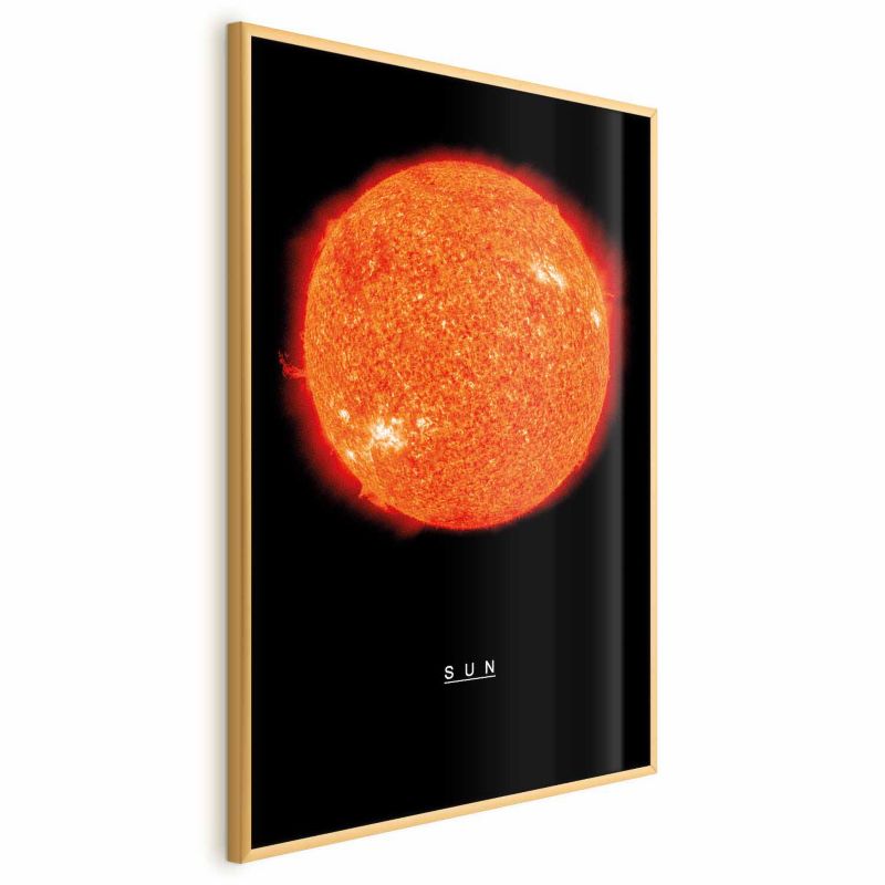 Plakat Artgeist Słońce 29,7x42 cm z ramą złotą 1 szt