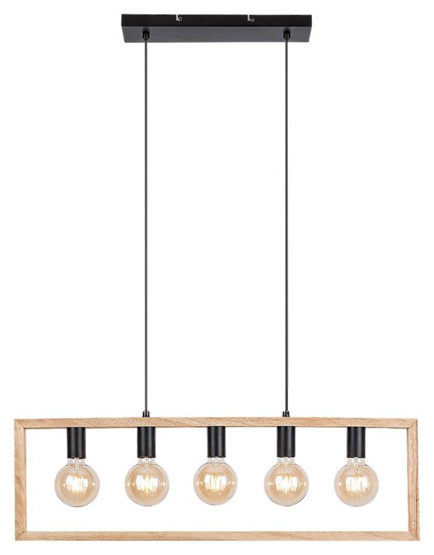 Żyrandol Rabalux Indigo czarny buk wym: 110 x 86 x 86 cm 5xE27 x 1 szt.