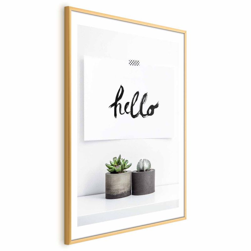 Plakat Artgeist Skandynawski dom 40x60 cm z ramą złotą 1 szt