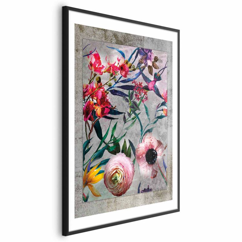 Plakat Artgeist Rustykalne kwiaty 29,7x42 cm z ramą czarną 1 szt