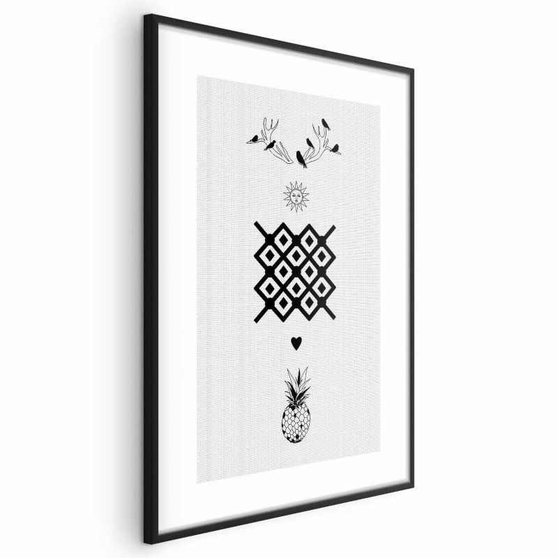 Plakat Artgeist Szczęście 21x30 cm z ramą czarną 1 szt