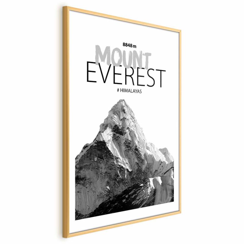 Plakat Artgeist Mount Everest 29,7x42 cm z ramą złotą 1 szt