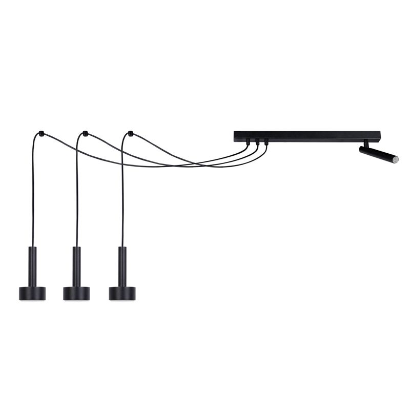 Lampa wisząca Sigma Lighting Stamp 6201 czarna nowoczesna 4xGX53+G9 x 1 szt.