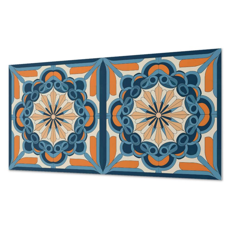 Panel Winylowy Ścienny ArtPrintCave 120x60 cm Wzór mandali z motywem kwiatowym 1 szt.