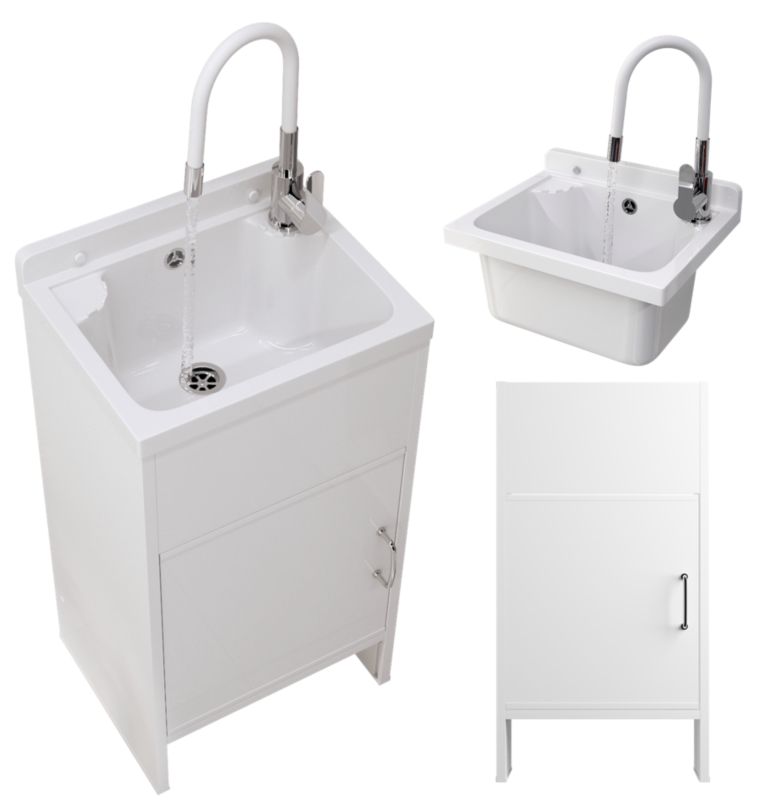 Zlewozmywak Gospodarczy Granitan Loma Szafka PCV z Baterią i Syfonem 1kpl.