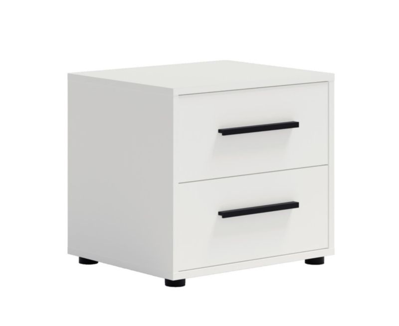 Szafka nocna z szufladami Bettso Maxivo elegancka do sypialni biały 1szt.