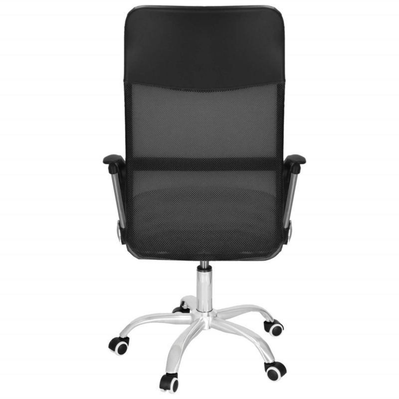 Krzesło obrotowe biurowe Springos regulowane ergonomiczny fotel na kółkach do komputera czarny 1 szt.