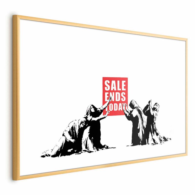 Plakat Artgeist Wyprzedaż 30x21 cm z ramą złotą z marginesem 1 szt