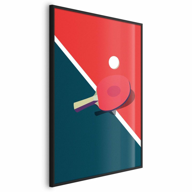 Plakat Artgeist Tenis stołowy 21x30 cm z ramą czarną 1 szt