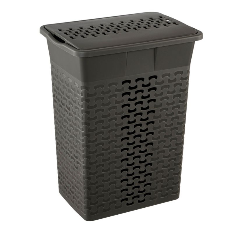 Kosz EDANTI Na Pranie Bieliznę Wolnostojący Łazienkowy 35 L Szary Melanż 1 szt.