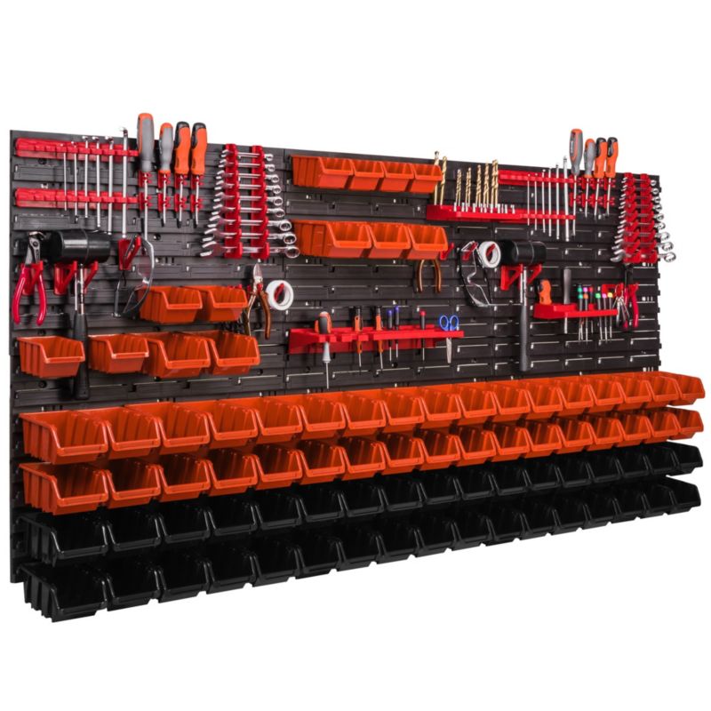 Tablica narzędziowa botle 172 x 78 cm ścianka warsztat 81 kuwet garaż uchwyty haki 1 szt
