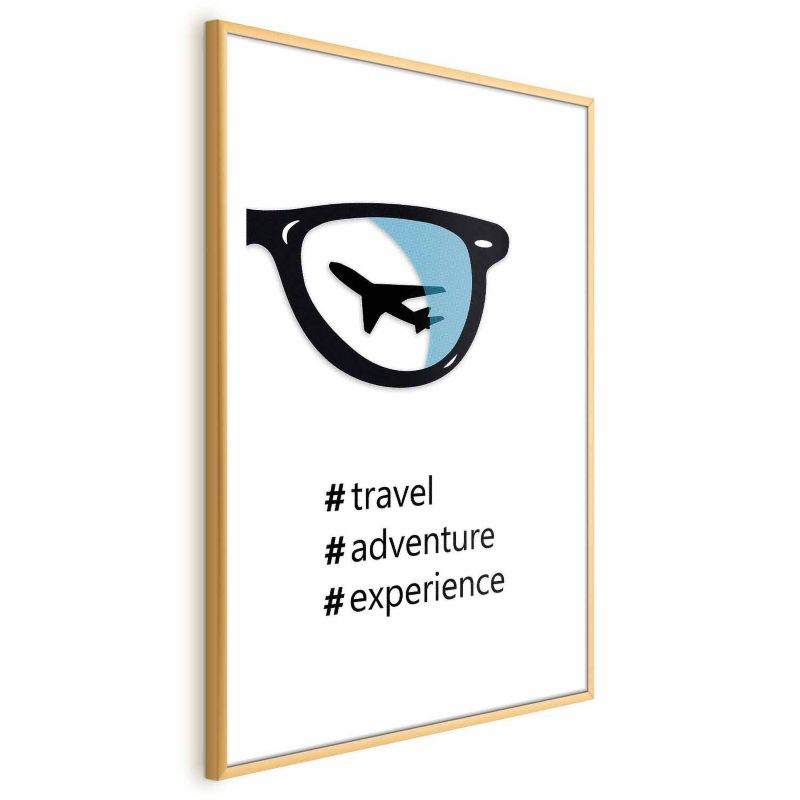 Plakat Artgeist Nowe doświadczenia 21x30 cm z ramą złotą 1 szt