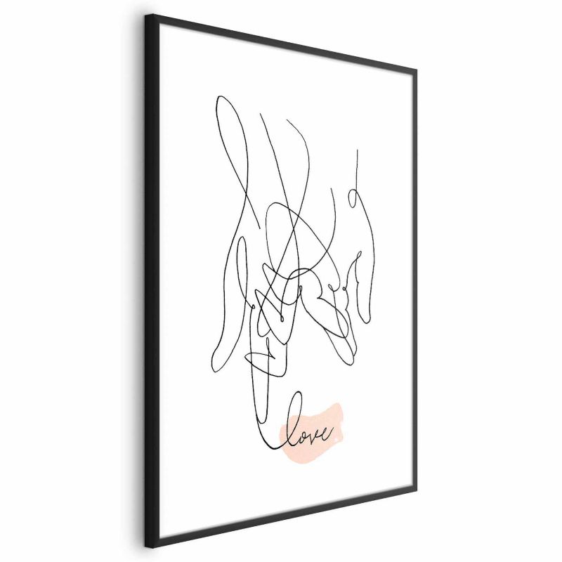 Plakat Artgeist Splątane uczucie 60x90 cm z ramą czarną 1 szt