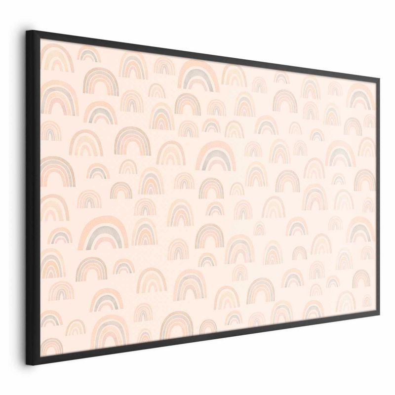 Plakat Artgeist Pastelowe tęcze 30x21 cm z ramą czarną 1 szt