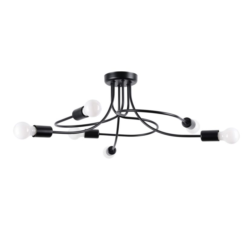 Żyrandol Sollux Lighting LEVAR 6 czarny 1 szt.