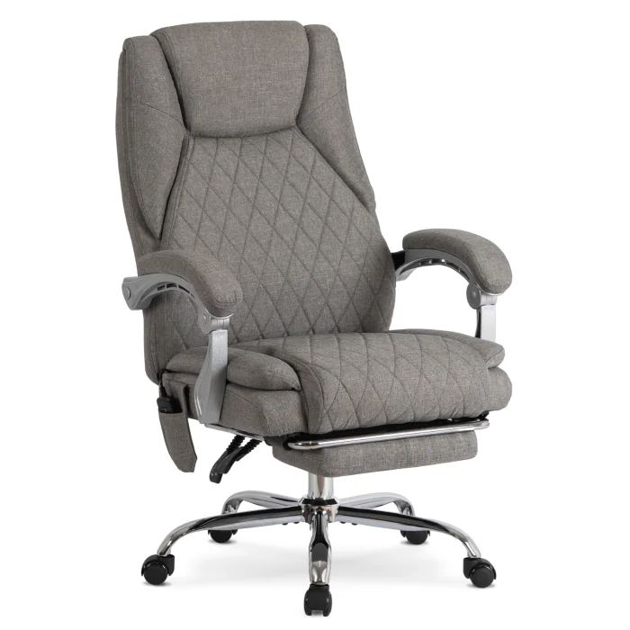 Fotel Mebel Elite GIORGIO Biurowy Obrotowy Z Masażem Krzesło Do Biurka Komputera Szary 1 szt