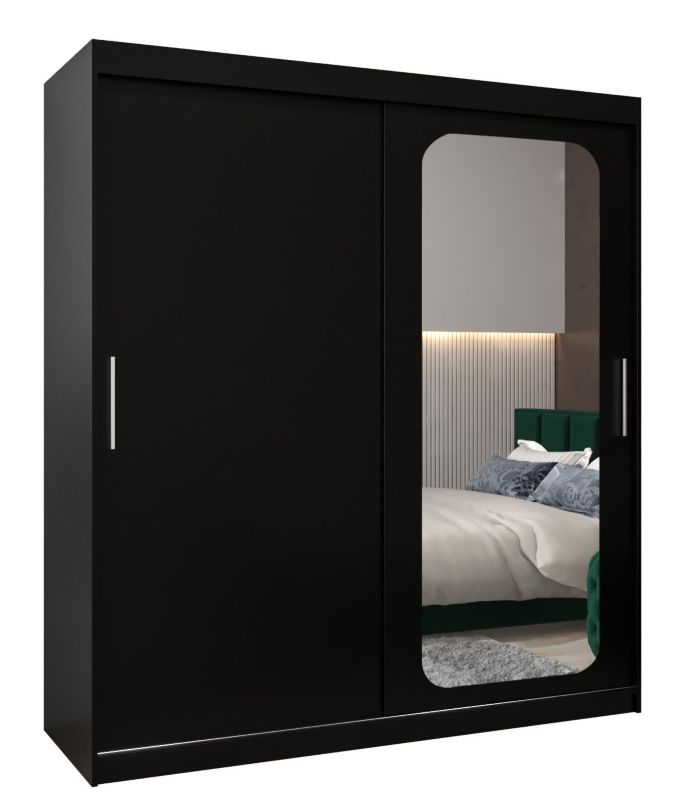 Szafa przesuwna Garderoba Abiks PROMO T2 180 czarny/czarny 1 szt.