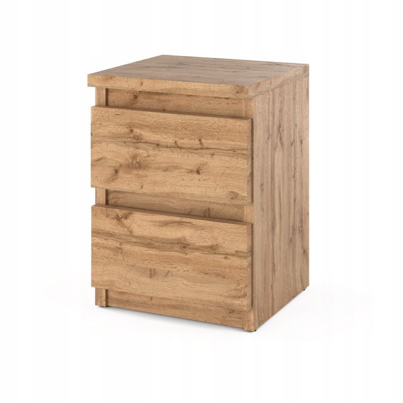 Szafka Nocna Stiv-Meble 2 Szuflady 30 Cm Stolik Dąb Wotan 30X30X40 Cm 1Szt.