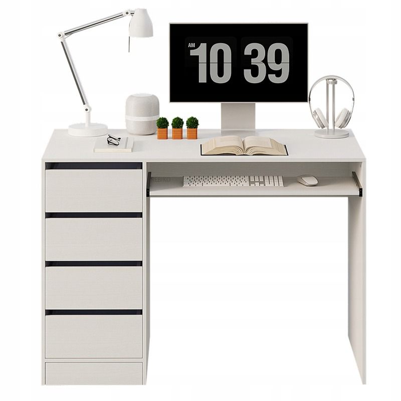 Biurko Rebiko komputerowe stolik białe młodzieżowe nowoczesne 1 szt.