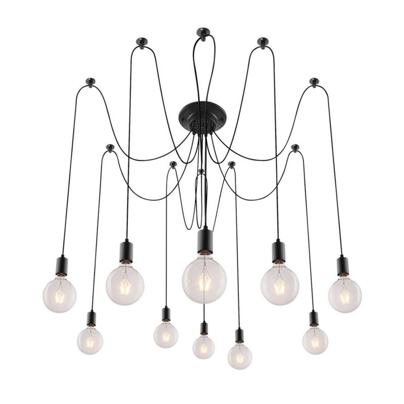 Żyrandol Rabalux Caspar czarny wym: 100 x 80 x 80 cm 10xE27 x 1 szt.