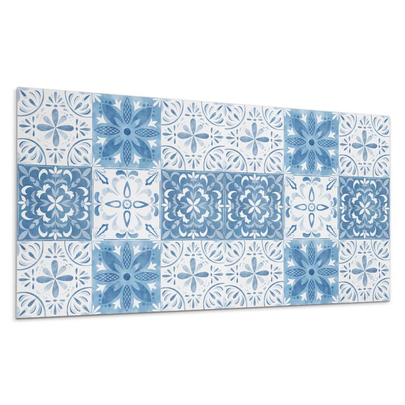 Panel samoprzylepny Wallfluent 120x60 cm Motyw kwiatowy w stylowych kafelkach 1 szt.