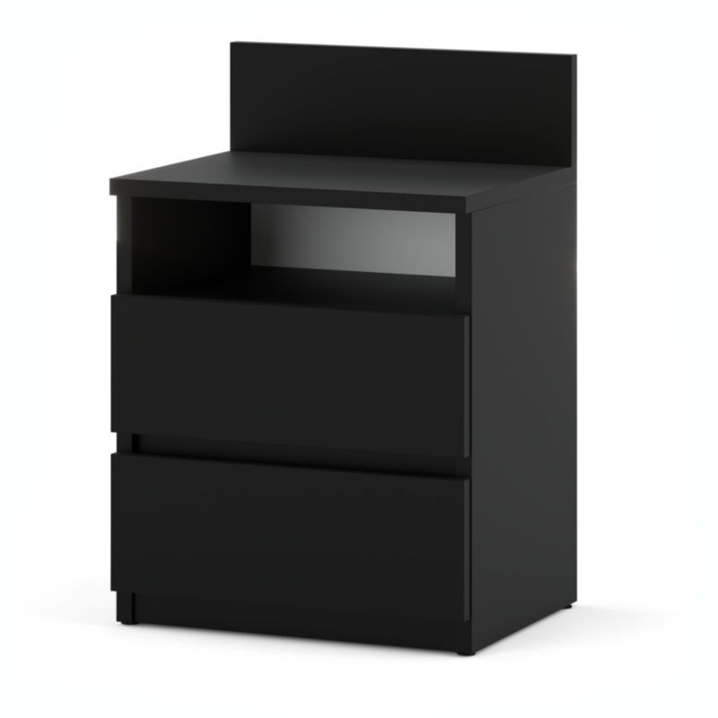 Szafka Nocna Stiv-Meble 2 Szuflady 40 Cm Czarny Mat 40X32X59 Cm 1Szt.