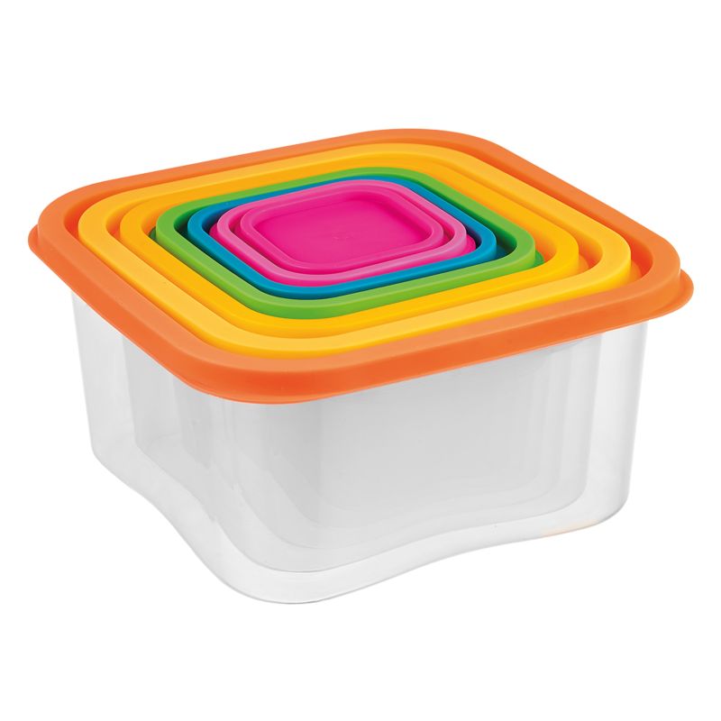 Pojemniki z pokrywkami zestaw 7 szt.