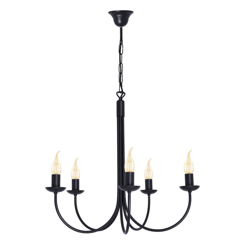 Żyrandol Kaja Haris 0027 czarny klasyczny 5xE14 x 40W 1 szt.