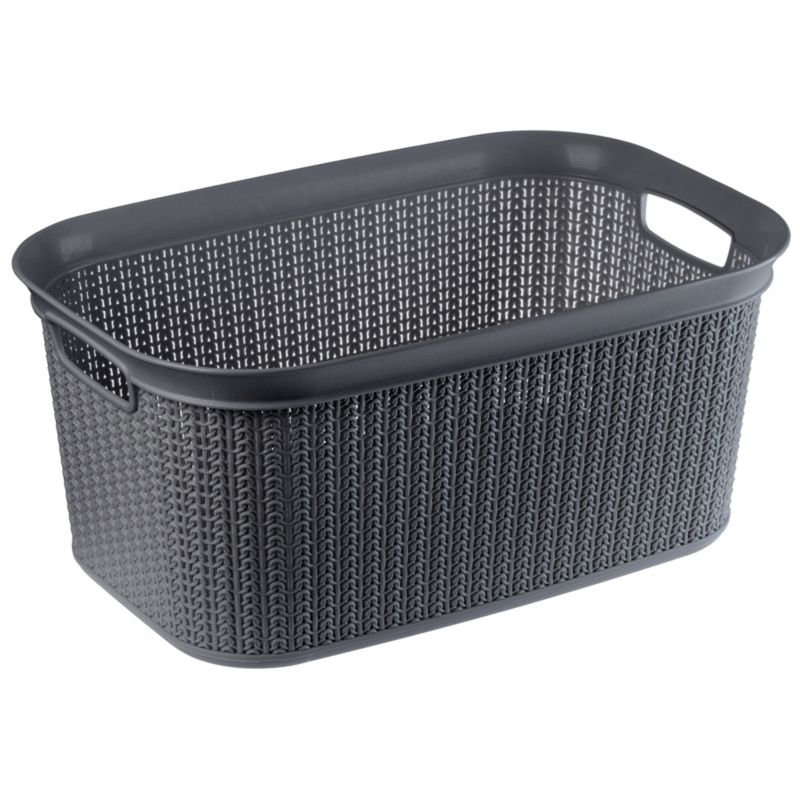 Kosz Na Pranie KADAX Bieliznę Pojemnik Pudło 27L Grafit 1 szt.