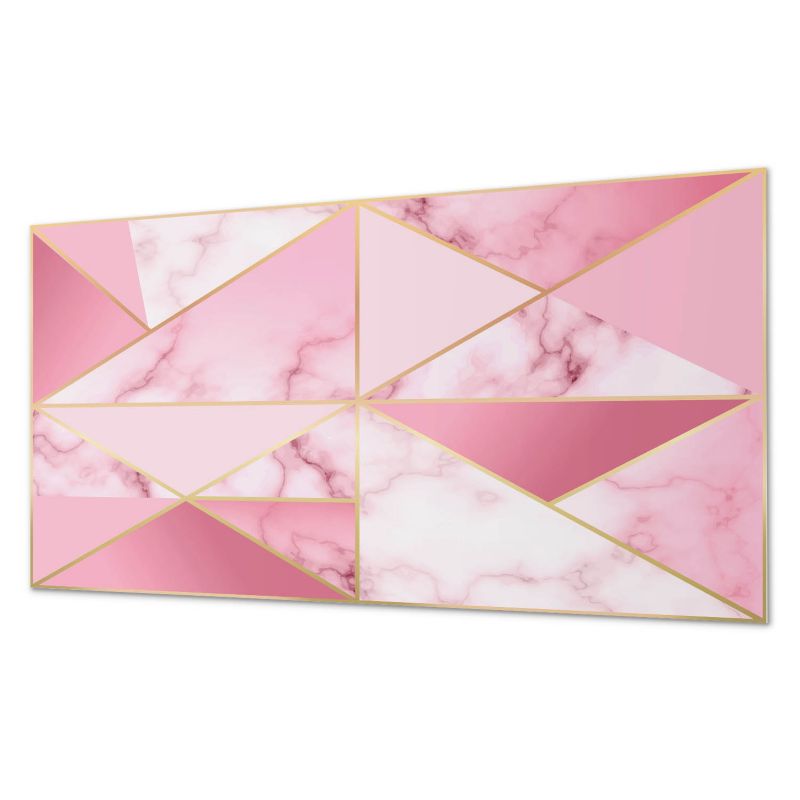 Komplet Kafelków PCV ArtPrintCave 40x20 cm Geometryczne wzory z marblami 10 szt.