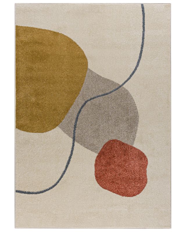 Dywan Wewnętrzny LUCY Mazovia Prostokątny 80 x 150 cm Kremowy, Beżowy Motyw Geometryczny 1 szt.