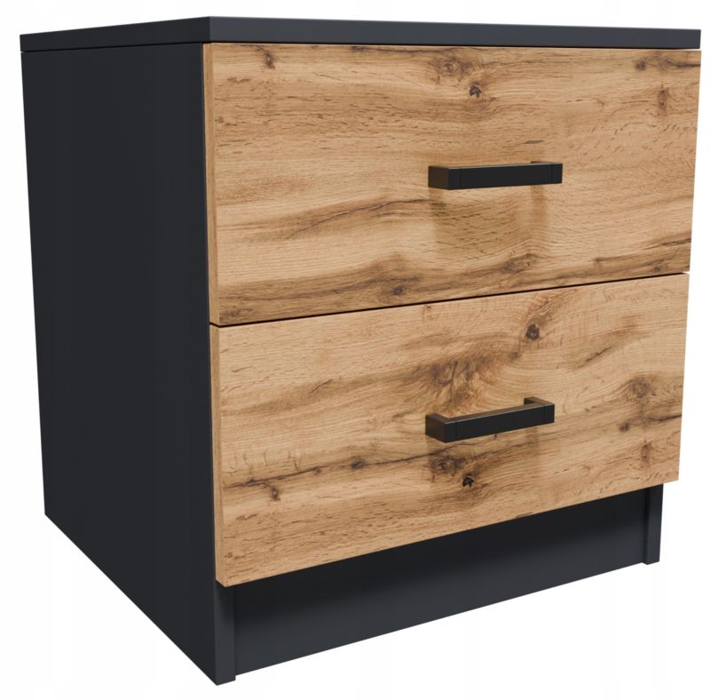 Szafka nocna Matkam CR3-LOFT-2S stolik grafit-wotan 1 szt.