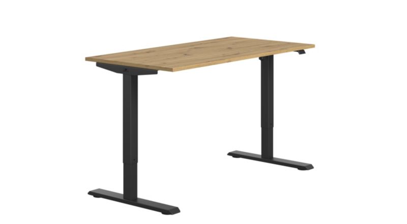Biurko elektryczne KOBI FLEXI 140 cm regulowane podnoszone, komputerowe - Dąb Artisan 1 szt.