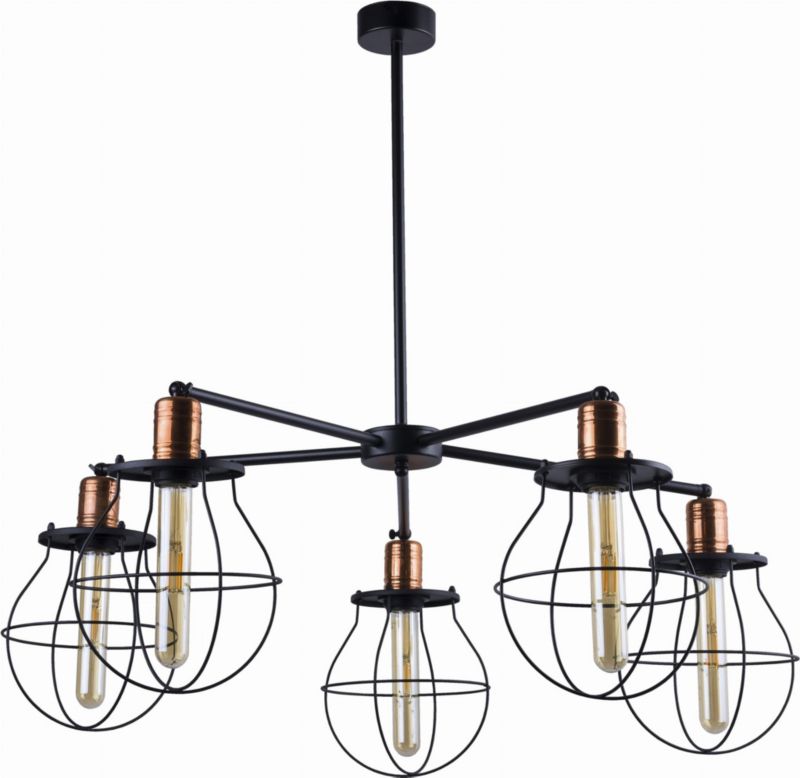 Żyrandol Nowodvorski Lighting Manufacture czarny wym: 72 x 80 x 80 cm 5xE27 x 60W 1 szt.