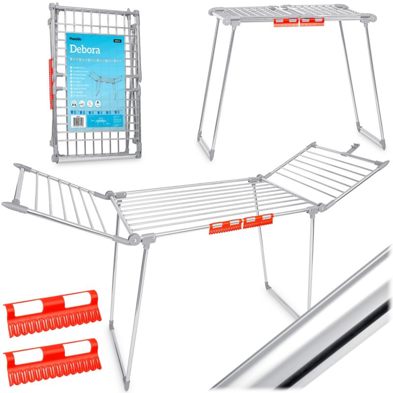 Suszarka na pranie Massido 19m stojąca składana do ubrań stal nierdzewna 1szt.