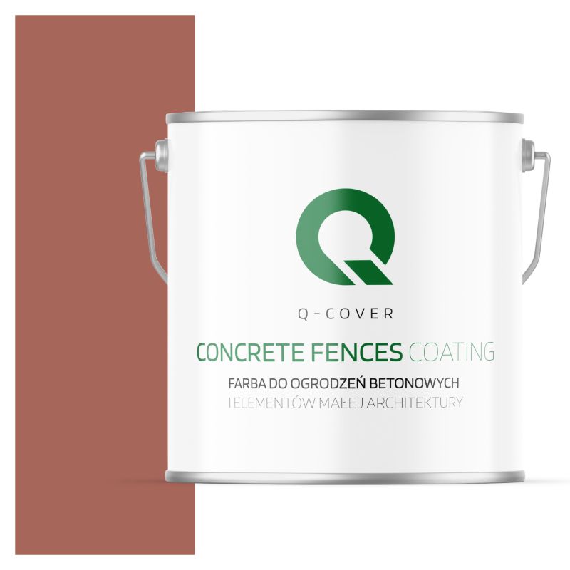 Farba do Ogrodzeń i Płotów Betonowych Q-Cover Ceglasty F324 5L